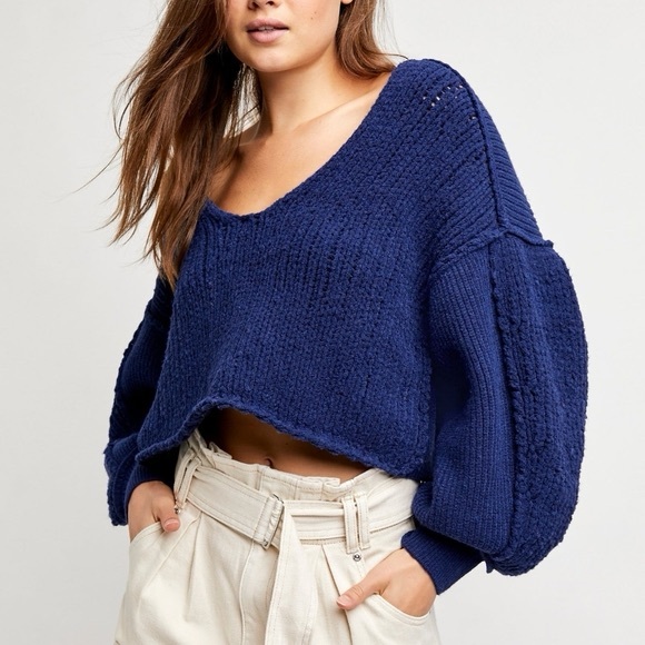 We The Free Sweaters - We the free | Sea Bright Cropped Knit Sweater Size: XL
